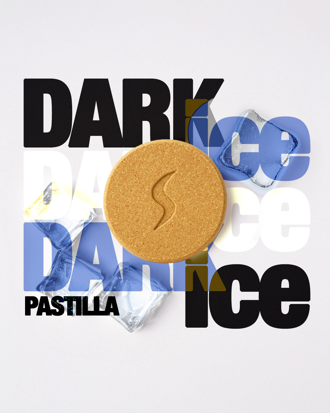 Aromatizante de pastilla con hielo en el fondo 