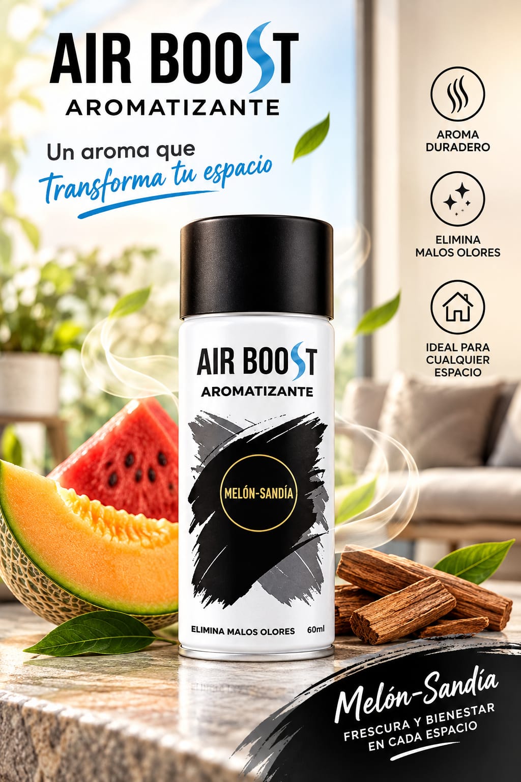 Aromatizante en spray 60ml Melón-Sandia